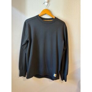Carhartt Force Thermal Shirt Mens Large Black Long Sleeve Base Layer Workwear